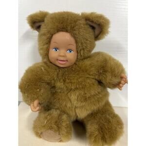 Vintage 1997 Anne Geddes‎ Baby Doll – Brown Bear Costume Plush – Unimax Toys